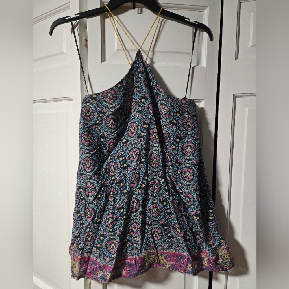 Free People Multicolor Halter Floral Top